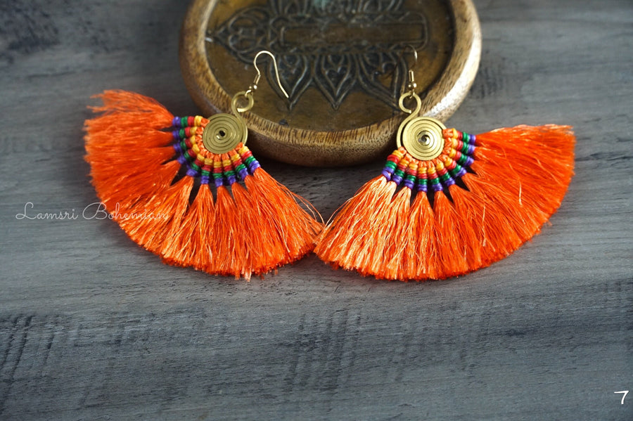 Sunset Dancer Bohemian Tassel Earrings