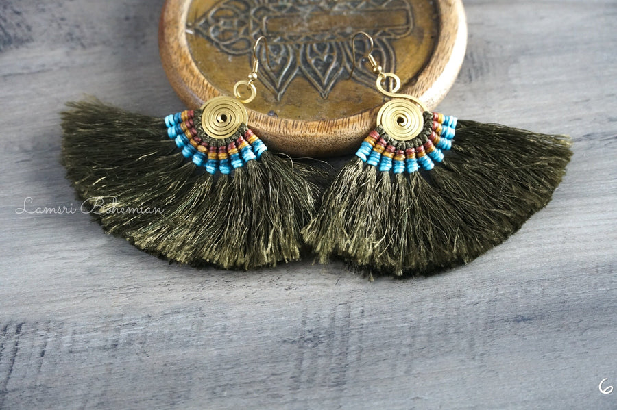 Forest Nomad Bohemian Tassel Earrings