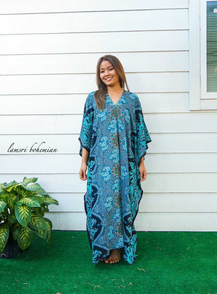 Turquoise Paisley Kaftan