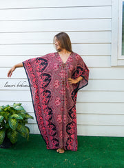 Red Paisley Boho Kaftan