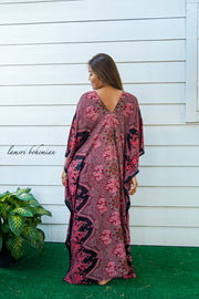 Red Paisley Boho Kaftan