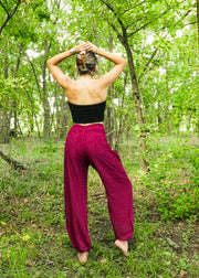 Solid Burgundy Harem Pants