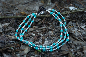 Turquoise Beaded Triple Strand Bracelet