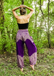 Purple Lotus Bloom Harem Pants