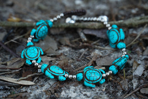 Turquoise Turtle Silver Bracelet