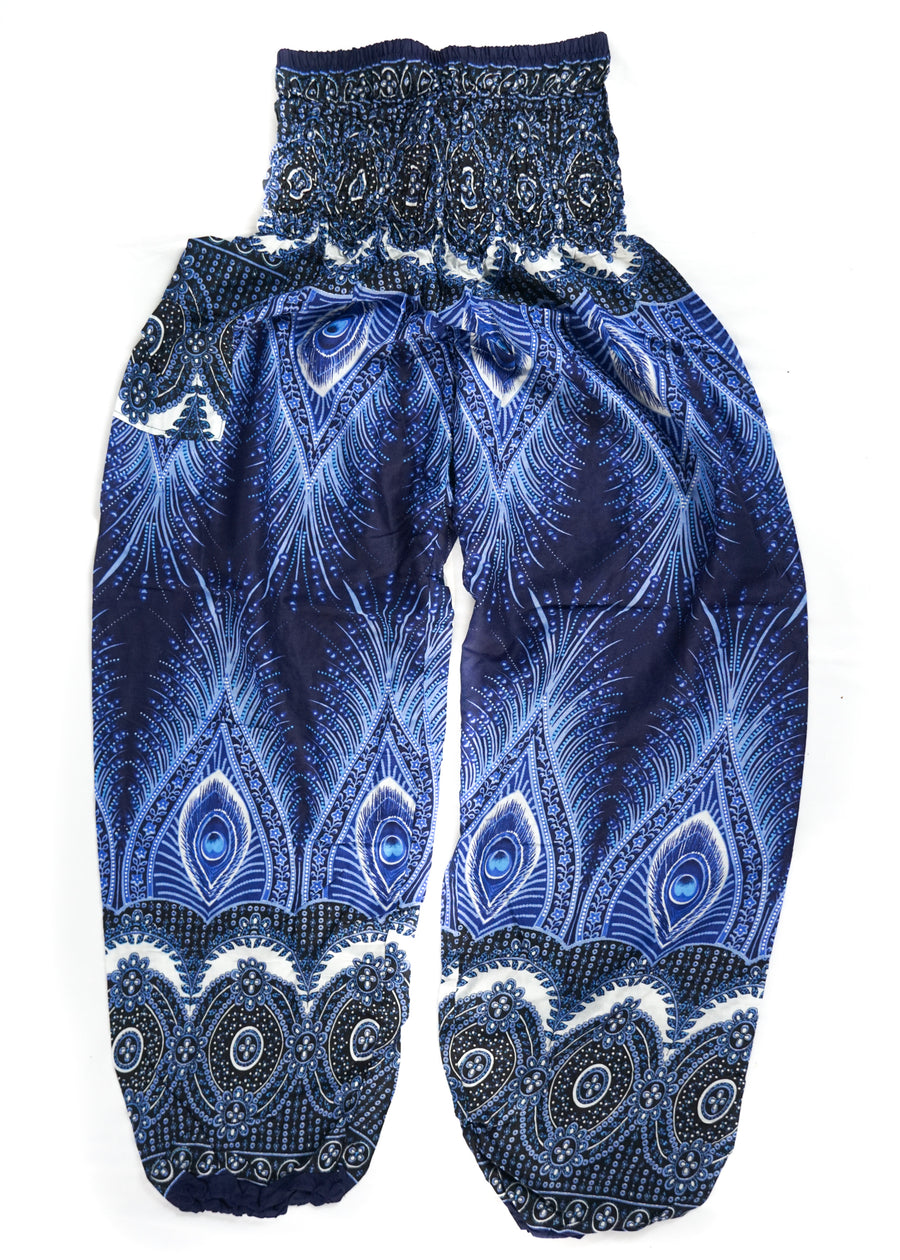 Blue Royal Peacock Harem Pants