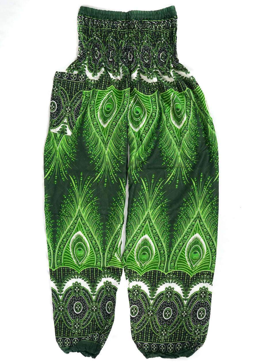 Green Royal Peacock Harem Pants