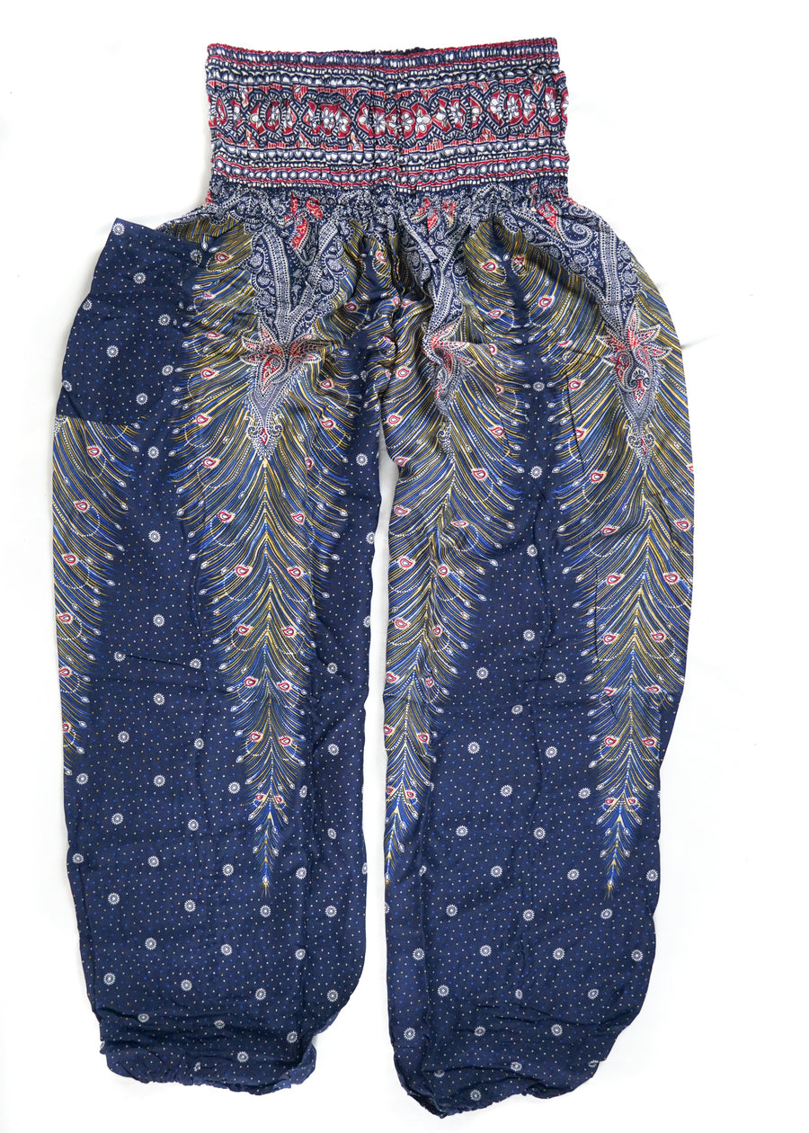 Blue Peacock Harem Pants