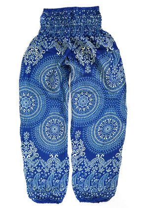 Pacific Blue Blossom Harem Pants