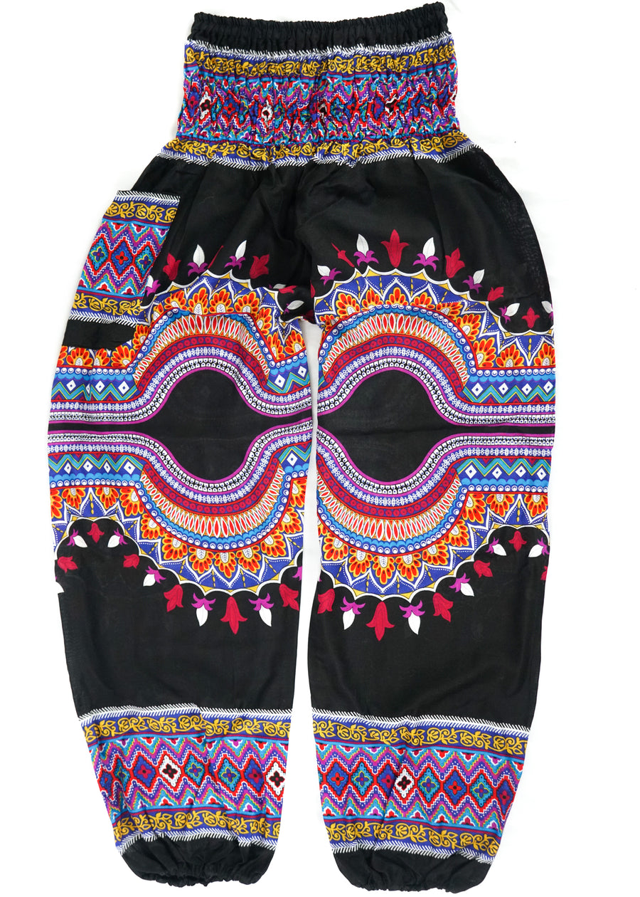 Black Pink Festive Mandala Harem Pants