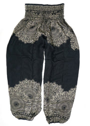 Black Lotus Bloom Harem Pants