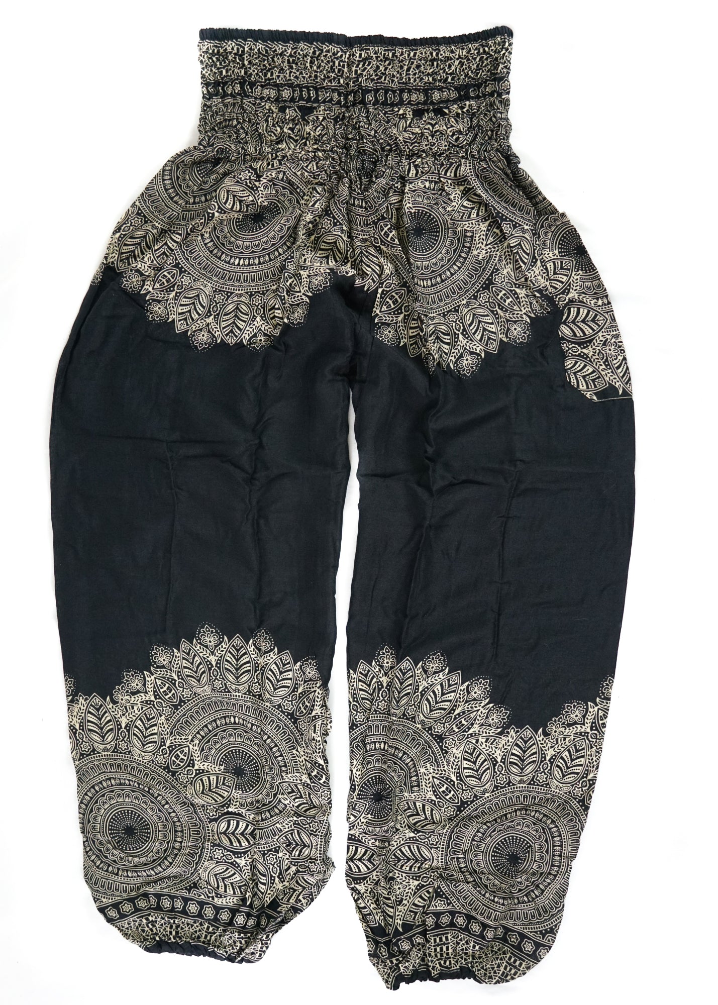 Black Lotus Bloom Plus Size Harem Pants