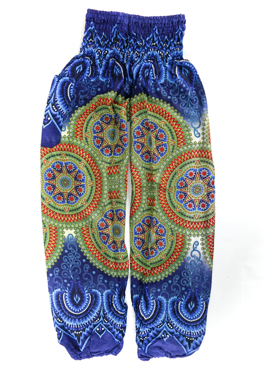 Dark Blue Psychedelic Star Harem Pants