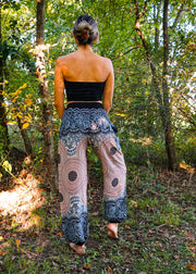 Pink Wild Rose Mandala Harem Pants