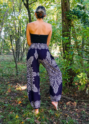 Purple Butterfly Mandala Harem Pants