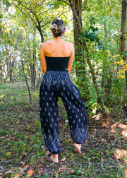 Teardrops Black Paisley Harem Pants