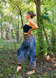 Dark Blue Mandala Harem Pants