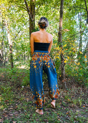 Teal Floral Harem Pants