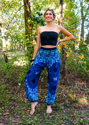 Deep Blue Mandala Harem Pants