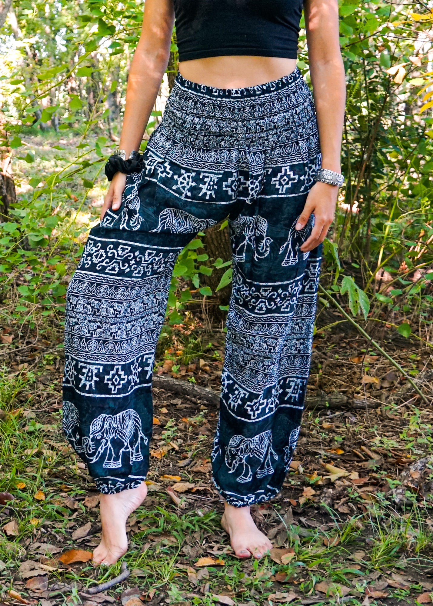 Thai Elephant Pants ,black Elepant Pants,elephant Pants ,rayon