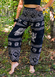 Blue Persian Elephant Harem Pants