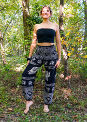 Black Persian Elephant Harem Pants