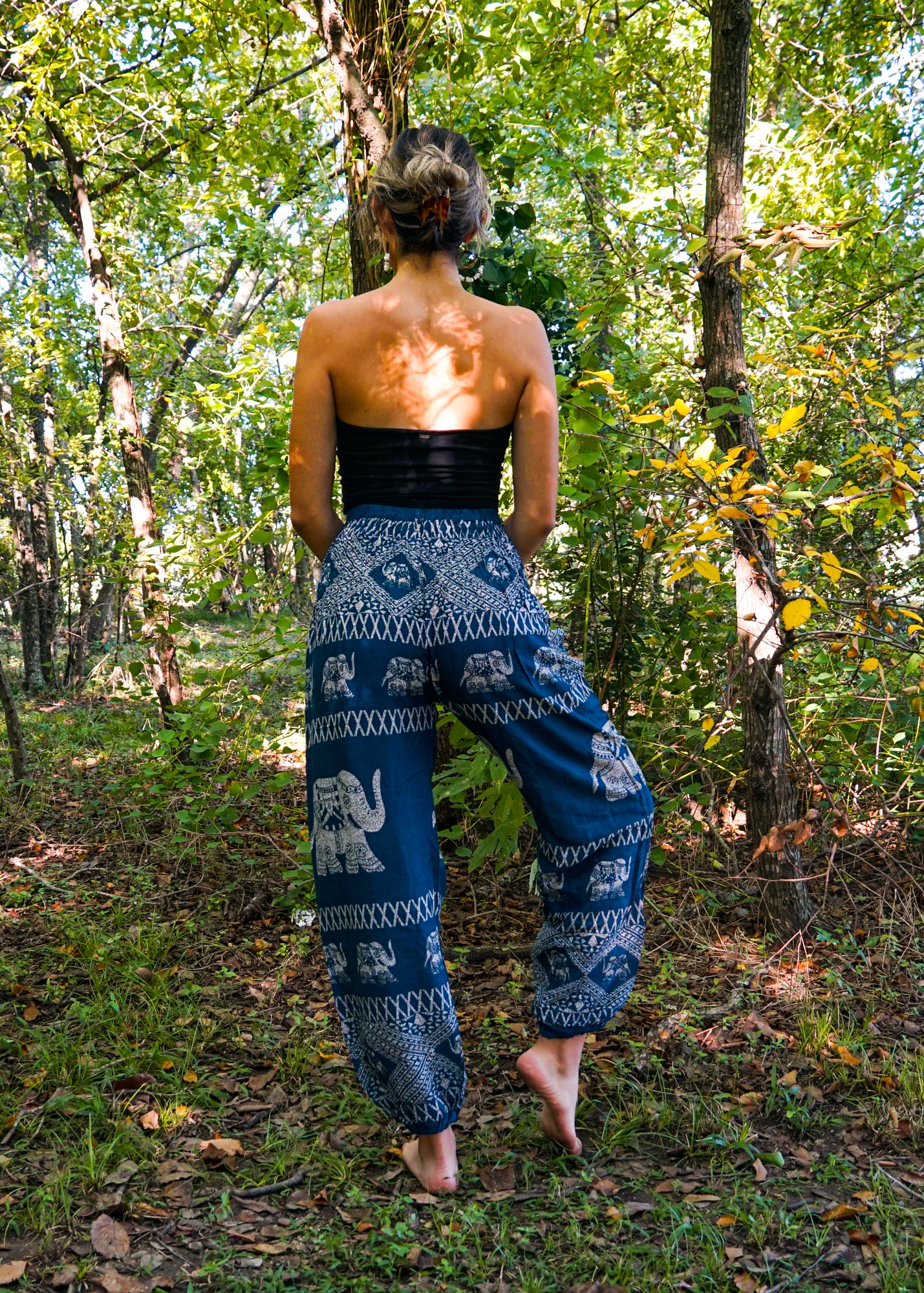 Hill Tribe Elephant Women's Elephant Pants in Turquoise – Harem Pants