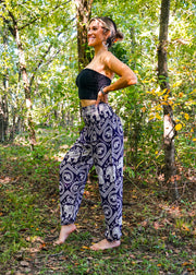 Purple Fun Elephant Harem Pants