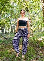 Purple Lovely Elephant Harem Pants