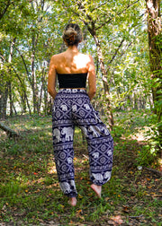 Purple Lovely Elephant Harem Pants