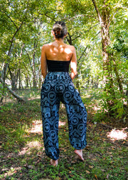 Black Wild Elephant Harem Pants