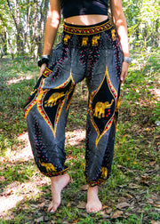 Black Diamond Elephant Harem Pants