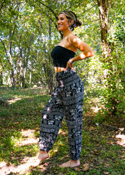 Black Star Elephant Harem Pants