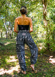 Black Star Elephant Harem Pants