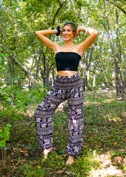 Purple Star Elephant Harem Pants