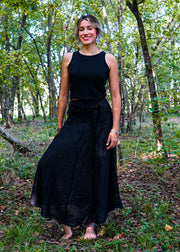 Plain Black Maxi Skirt