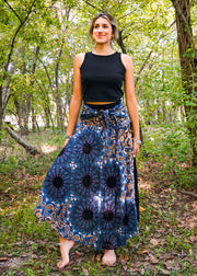 Blue Mandala Maxi Skirt