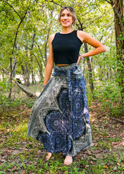 Green Mandala Maxi Skirt