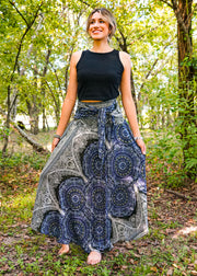 Green Mandala Maxi Skirt