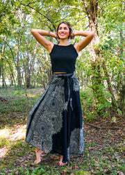 Black Lotus Maxi Skirt