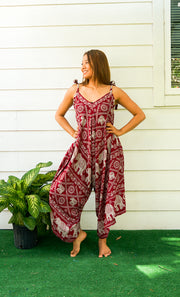 Red Elephant Jumpsuit