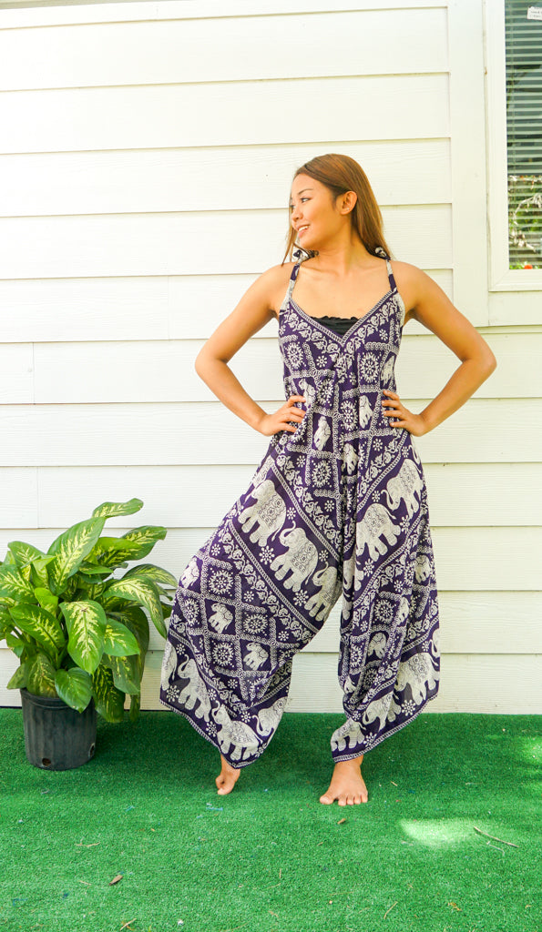 Purple Elephant Jumpsuit