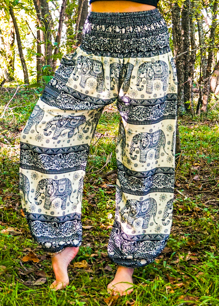 Black Big Elephant Harem Pants