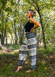 Black Big Elephant Harem Pants