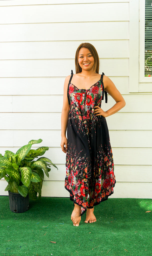 Black Floral Jumpsuit