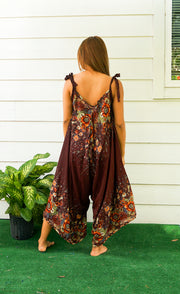 Brown Floral Jumpsuit