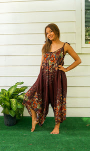 Brown Floral Jumpsuit