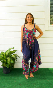 Blue Floral Jumpsuit