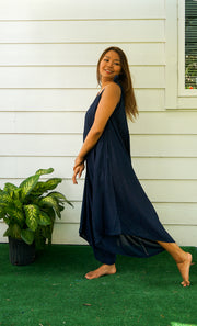 Plain Navy Blue Jumpsuit