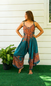 Teal Mandala Jumpsuit